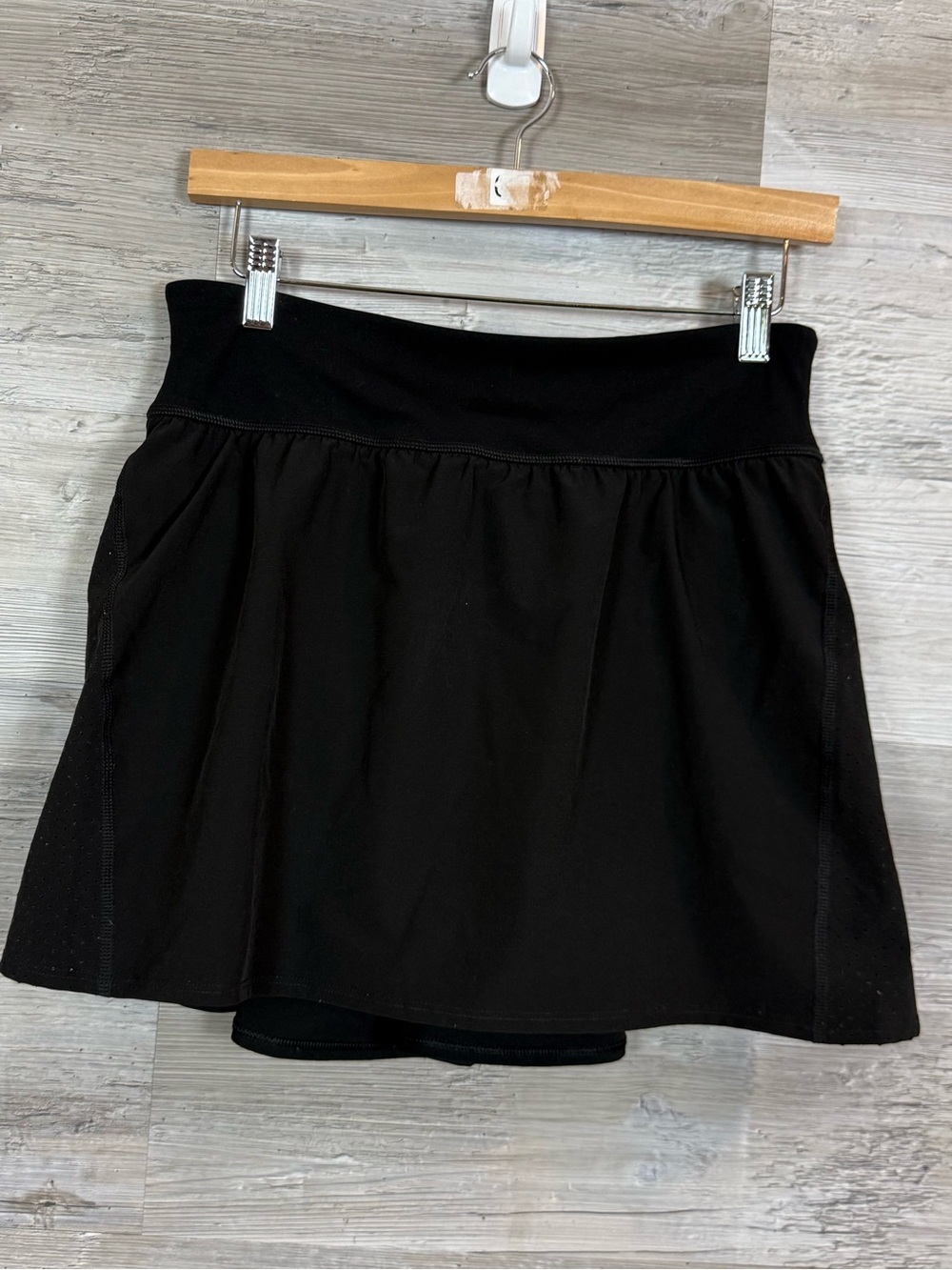 SPANX Get Moving Skort Black Size L Active Tennis Golf Skirt Pockets 50196R